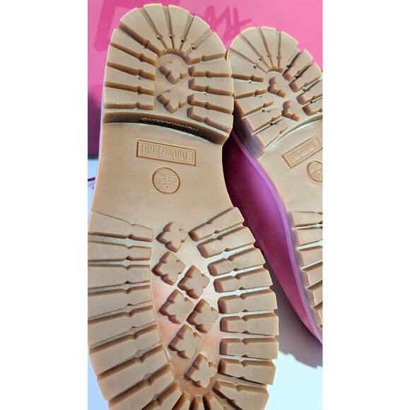 NEW Timberland 50th ANNIVERSARY EDITION Girls Size 3 Dark Pink Boots - Picture 4 of 10